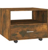 VidaXL Salontafel 55x55x40 cm bewerkt hout gerookt eikenkleurig