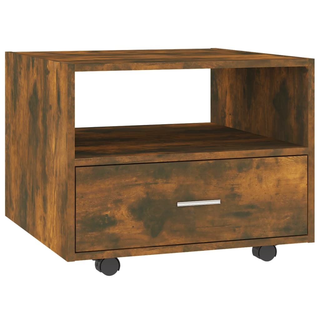 VidaXL Salontafel 55x55x40 cm bewerkt hout gerookt eikenkleurig