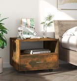 VidaXL Salontafel 55x55x40 cm bewerkt hout gerookt eikenkleurig