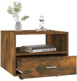 VidaXL Salontafel 55x55x40 cm bewerkt hout gerookt eikenkleurig