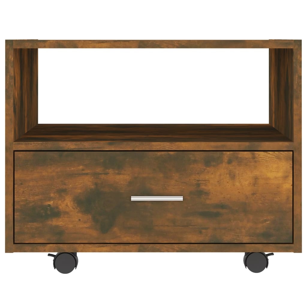 VidaXL Salontafel 55x55x40 cm bewerkt hout gerookt eikenkleurig