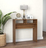 VidaXL Wandtafel 78x30x80 cm bewerkt hout bruineikenkleurig