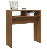VidaXL Wandtafel 78x30x80 cm bewerkt hout bruineikenkleurig