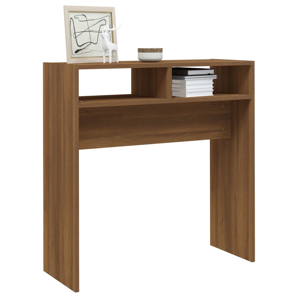 VidaXL Wandtafel 78x30x80 cm bewerkt hout bruineikenkleurig