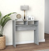 VidaXL Wandtafel 78x30x80 cm bewerkt hout grijs sonoma eikenkleurig