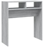 VidaXL Wandtafel 78x30x80 cm bewerkt hout grijs sonoma eikenkleurig