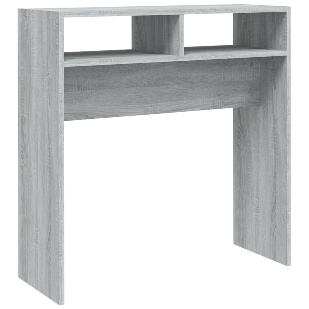VidaXL Wandtafel 78x30x80 cm bewerkt hout grijs sonoma eikenkleurig