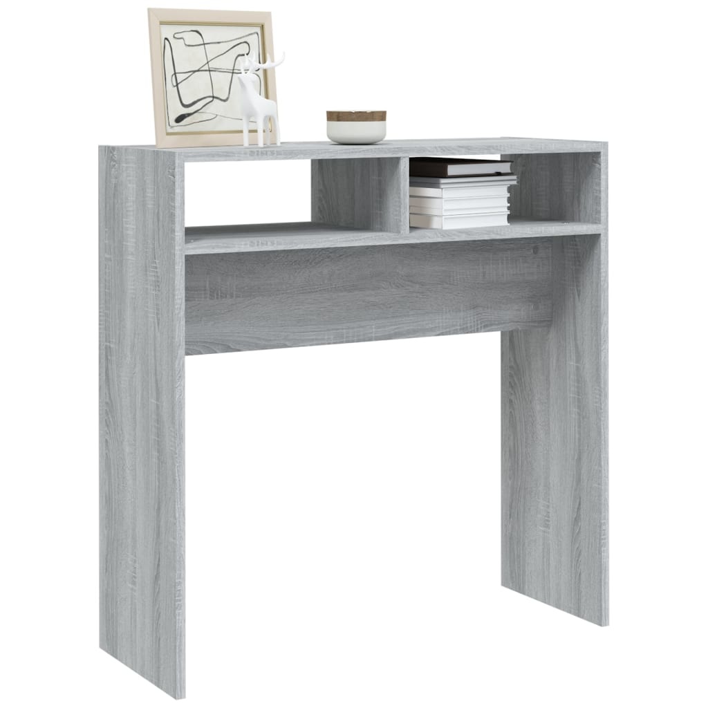 VidaXL Wandtafel 78x30x80 cm bewerkt hout grijs sonoma eikenkleurig