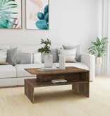 VidaXL Salontafel 90x60x42,5 cm bewerkt hout gerookt eikenkleurig