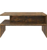 VidaXL Salontafel 90x60x42,5 cm bewerkt hout gerookt eikenkleurig