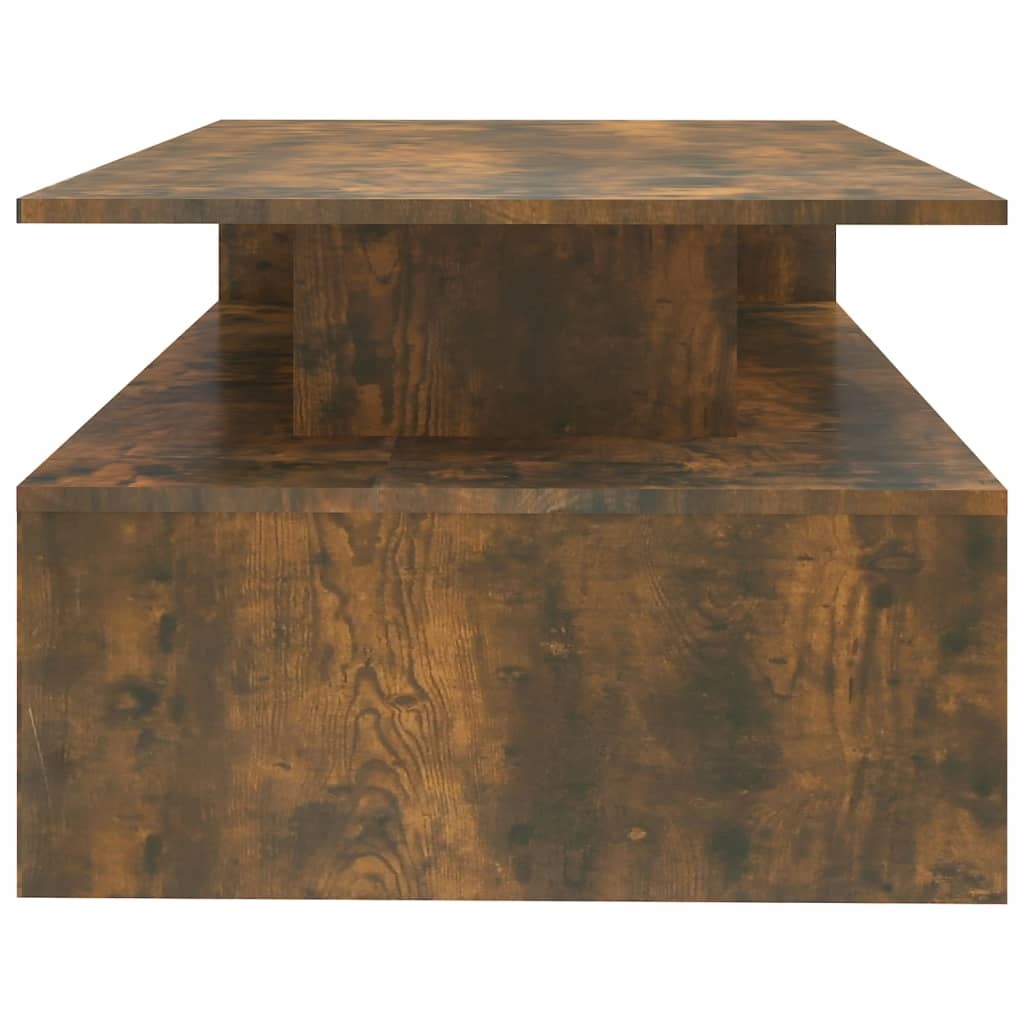 VidaXL Salontafel 90x60x42,5 cm bewerkt hout gerookt eikenkleurig