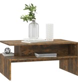 VidaXL Salontafel 90x60x42,5 cm bewerkt hout gerookt eikenkleurig