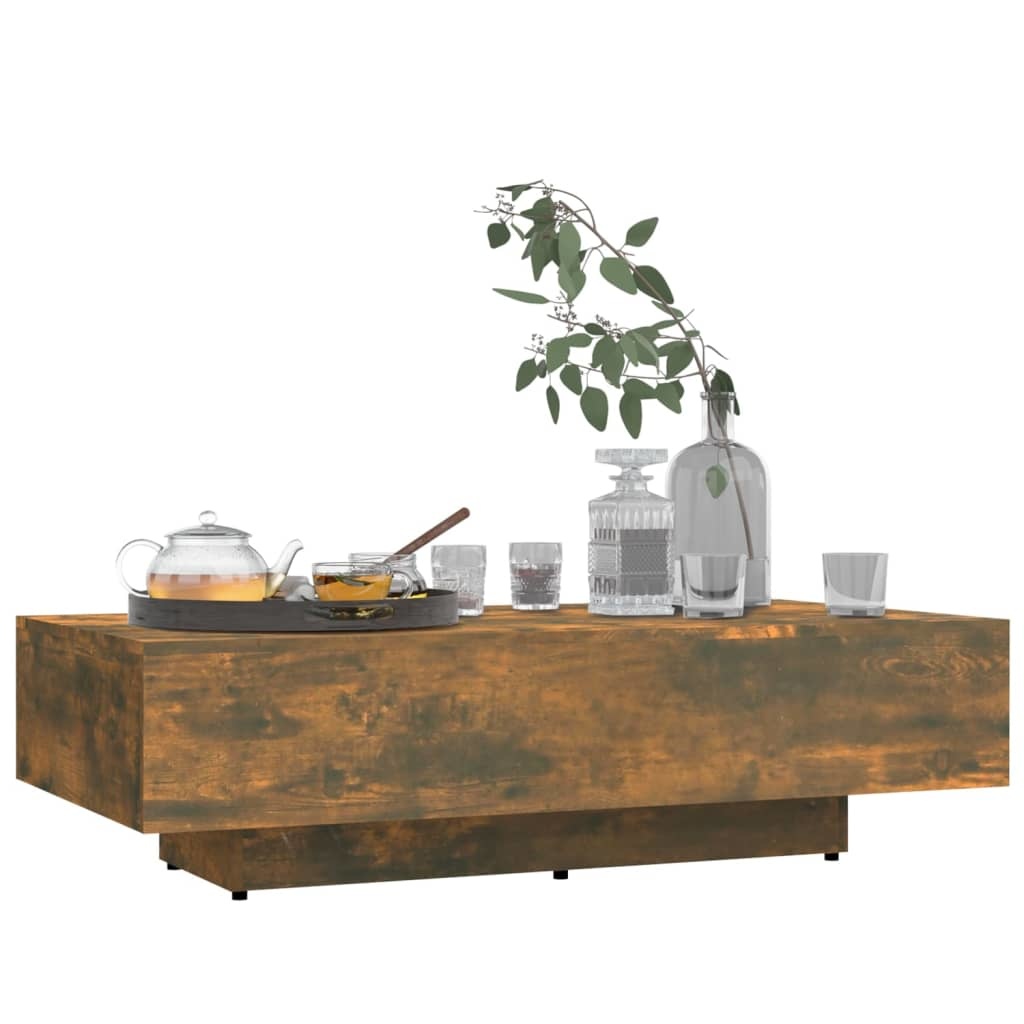VidaXL Salontafel 115x60x31 cm bewerkt hout gerookt eikenkleurig