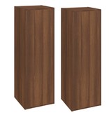 VidaXL Tv-meubelen 2 st 30,5x30x90 cm bewerkt hout bruineikenkleurig