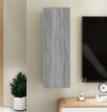 VidaXL Tv-meubel 30,5x30x90 cm bewerkt hout grijs sonoma eikenkleurig