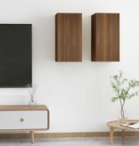VidaXL Tv-meubelen 2 st 30,5x30x60 cm bewerkt hout bruineikenkleurig