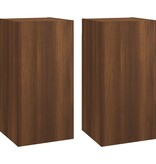 VidaXL Tv-meubelen 2 st 30,5x30x60 cm bewerkt hout bruineikenkleurig