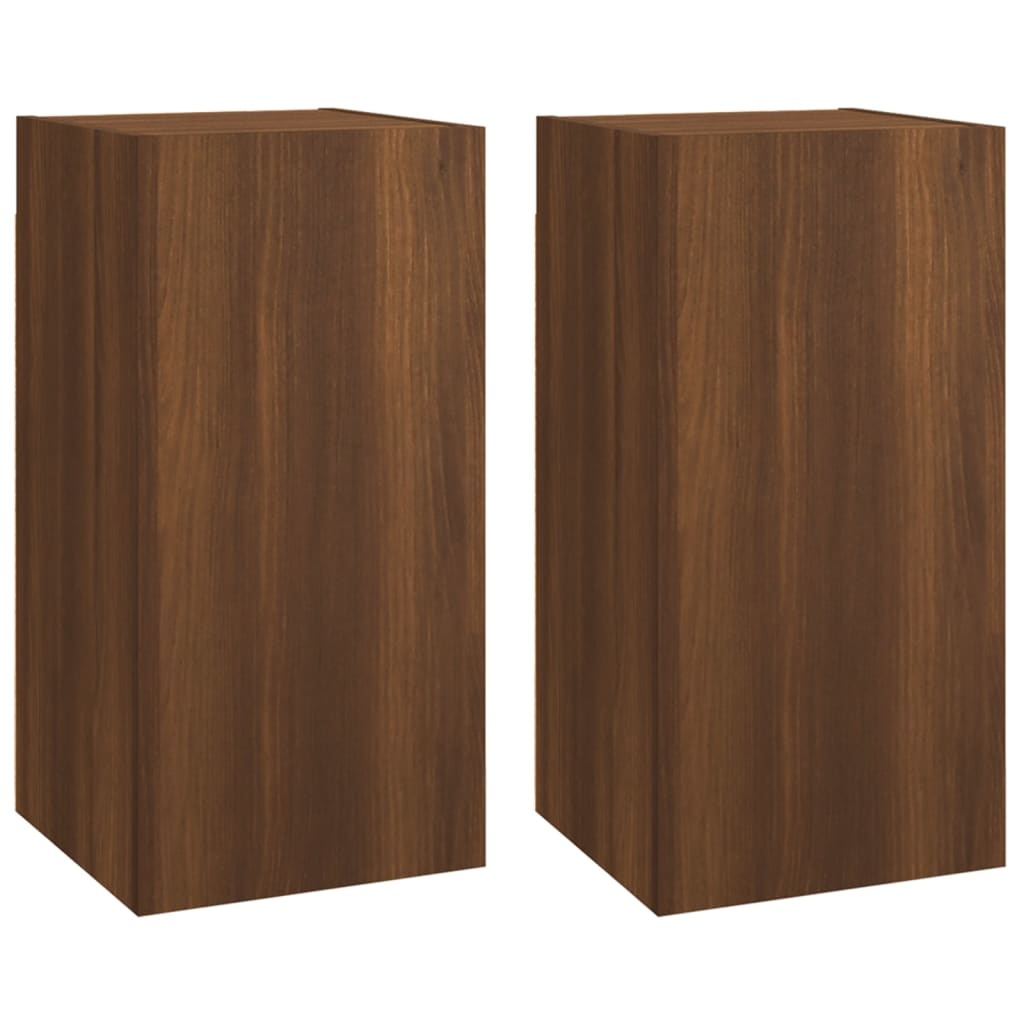 VidaXL Tv-meubelen 2 st 30,5x30x60 cm bewerkt hout bruineikenkleurig