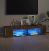 VidaXL Tv-meubel met LED-verlichting 135x39x30 cm bruineikenkleurig