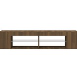 VidaXL Tv-meubel met LED-verlichting 135x39x30 cm bruineikenkleurig