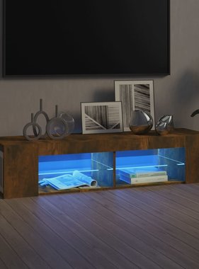VidaXL Tv-meubel met LED-verlichting 135x39x30 cm gerookt eikenkleurig