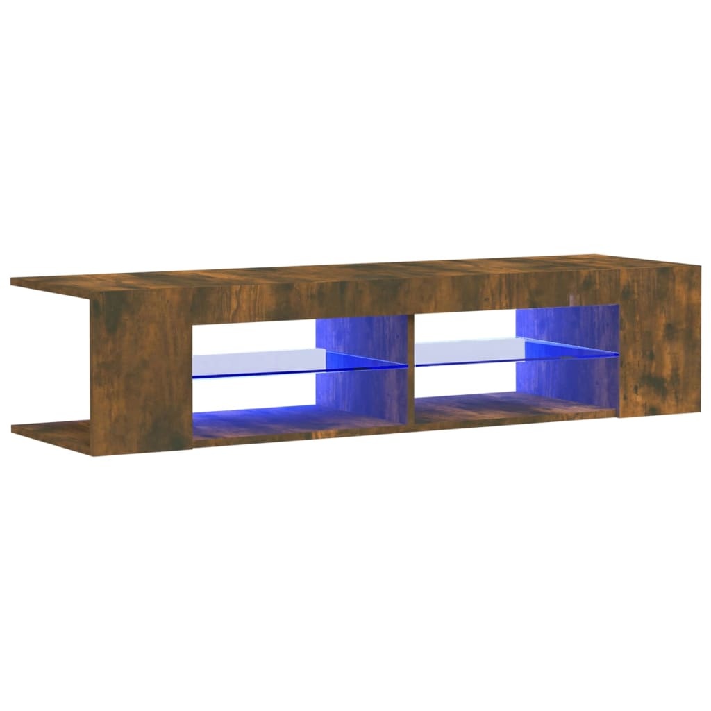 VidaXL Tv-meubel met LED-verlichting 135x39x30 cm gerookt eikenkleurig