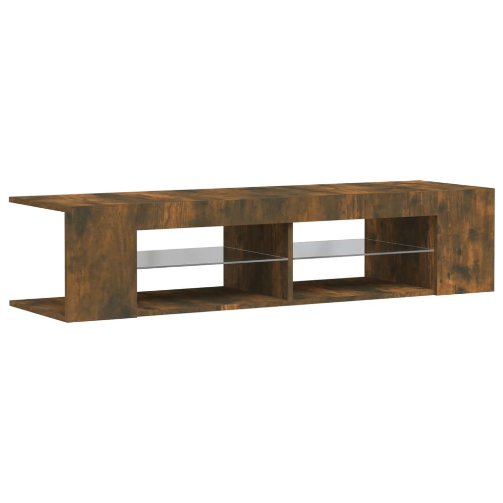 VidaXL Tv-meubel met LED-verlichting 135x39x30 cm gerookt eikenkleurig