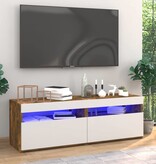 VidaXL Tv-meubels 2 st met LED-verlichting 60x35x40 cm gerookt eiken