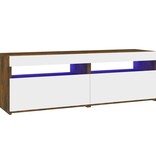 VidaXL Tv-meubels 2 st met LED-verlichting 60x35x40 cm gerookt eiken