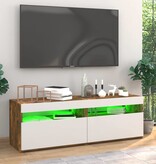 VidaXL Tv-meubels 2 st met LED-verlichting 60x35x40 cm gerookt eiken
