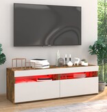 VidaXL Tv-meubels 2 st met LED-verlichting 60x35x40 cm gerookt eiken