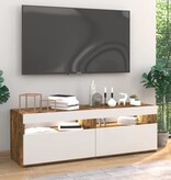 VidaXL Tv-meubels 2 st met LED-verlichting 60x35x40 cm gerookt eiken