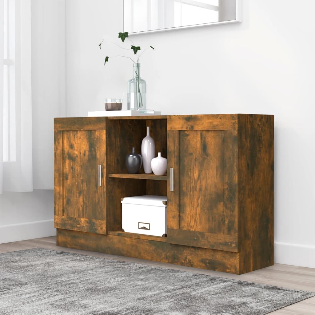 VidaXL Dressoir 120x30,5x70 cm bewerkt hout gerookt eikenkleurig