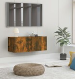 VidaXL Tv-meubel 80x30x30 cm bewerkt hout gerookt eikenkleurig