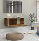VidaXL Tv-meubel 80x30x30 cm bewerkt hout gerookt eikenkleurig
