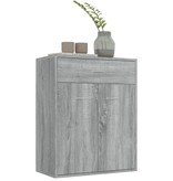 VidaXL Dressoir 60x30x75 cm bewerkt hout grijs sonoma eikenkleurig