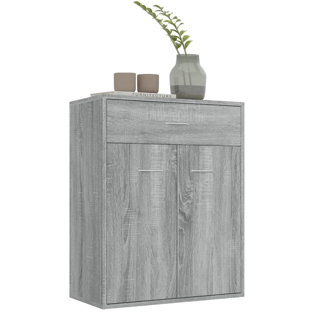 VidaXL Dressoir 60x30x75 cm bewerkt hout grijs sonoma eikenkleurig