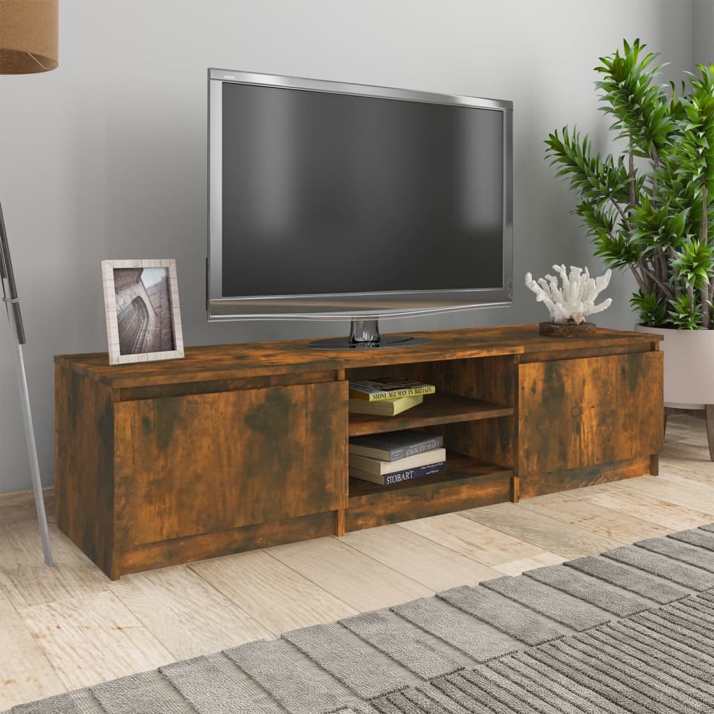 VidaXL Tv-meubel 140x40x35,5 cm bewerkt hout gerookt eikenkleurig