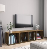 VidaXL Boekenkast/tv-meubel 143x30x36 cm bewerkt hout gerookt eiken