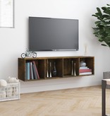 VidaXL Boekenkast/tv-meubel 143x30x36 cm bewerkt hout gerookt eiken