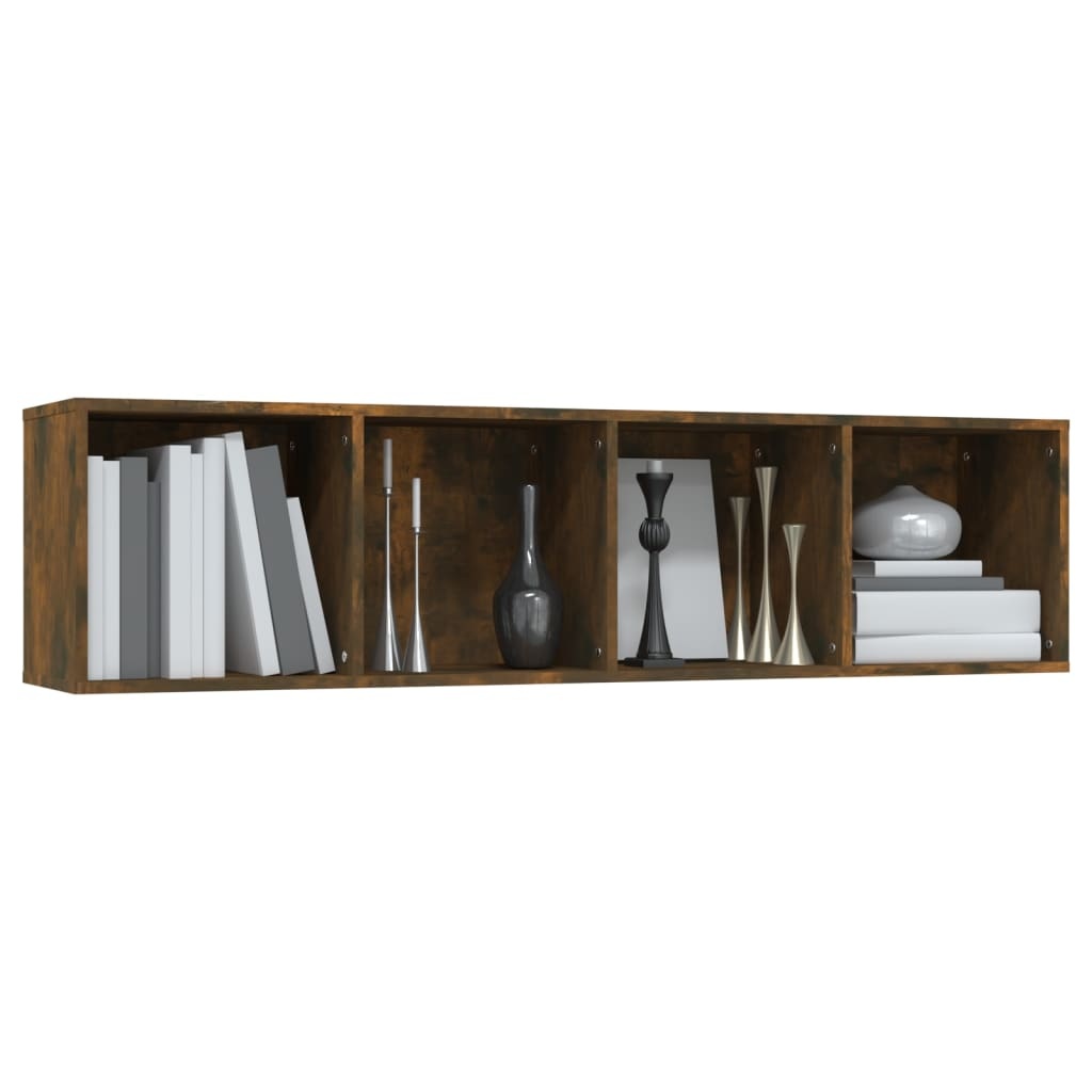 VidaXL Boekenkast/tv-meubel 143x30x36 cm bewerkt hout gerookt eiken