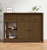 VidaXL Dressoir 100x35x74 cm massief grenenhout honingbruin