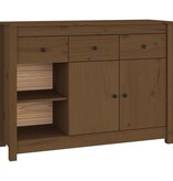 VidaXL Dressoir 100x35x74 cm massief grenenhout honingbruin