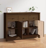 VidaXL Dressoir 100x35x74 cm massief grenenhout honingbruin