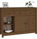 VidaXL Dressoir 100x35x74 cm massief grenenhout honingbruin