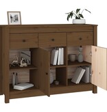 VidaXL Dressoir 100x35x74 cm massief grenenhout honingbruin