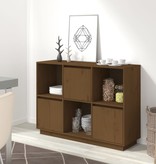 VidaXL Dressoir 110,5x35x80 cm massief grenenhout honingbruin