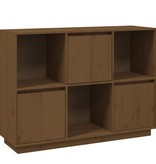 VidaXL Dressoir 110,5x35x80 cm massief grenenhout honingbruin