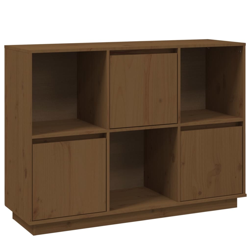 VidaXL Dressoir 110,5x35x80 cm massief grenenhout honingbruin