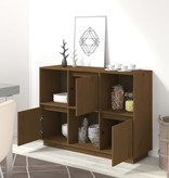 VidaXL Dressoir 110,5x35x80 cm massief grenenhout honingbruin